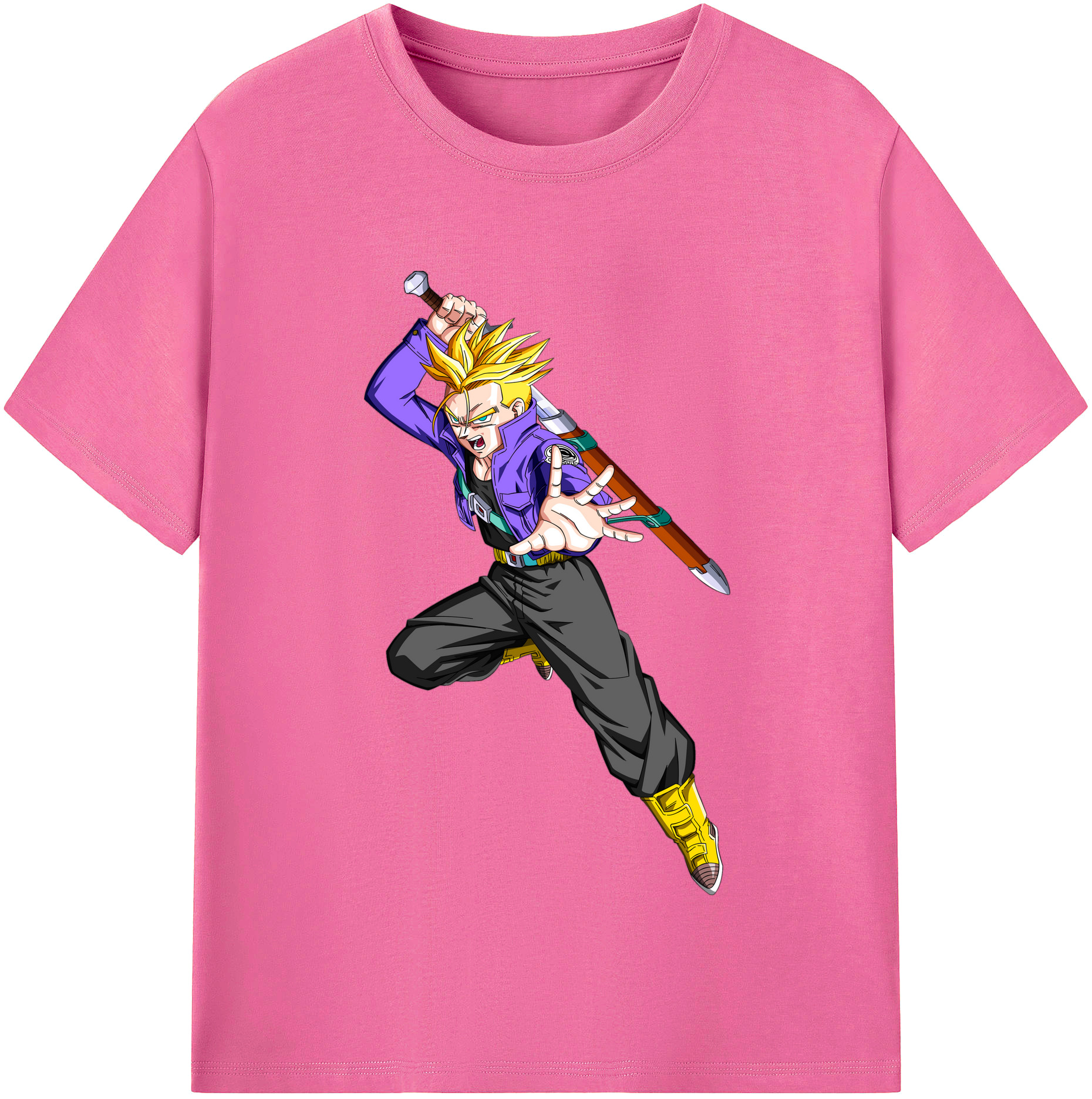 （画像用） ドラゴンボール トランクス（Torankusu）DRAGON BALL Trunks レディースカジュアルプリントTシャツ（綿100％）